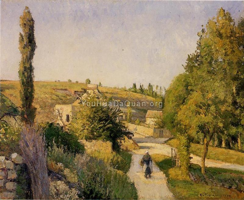 Landscape at l'Hermitage, Pontoise - 卡米耶·毕沙罗